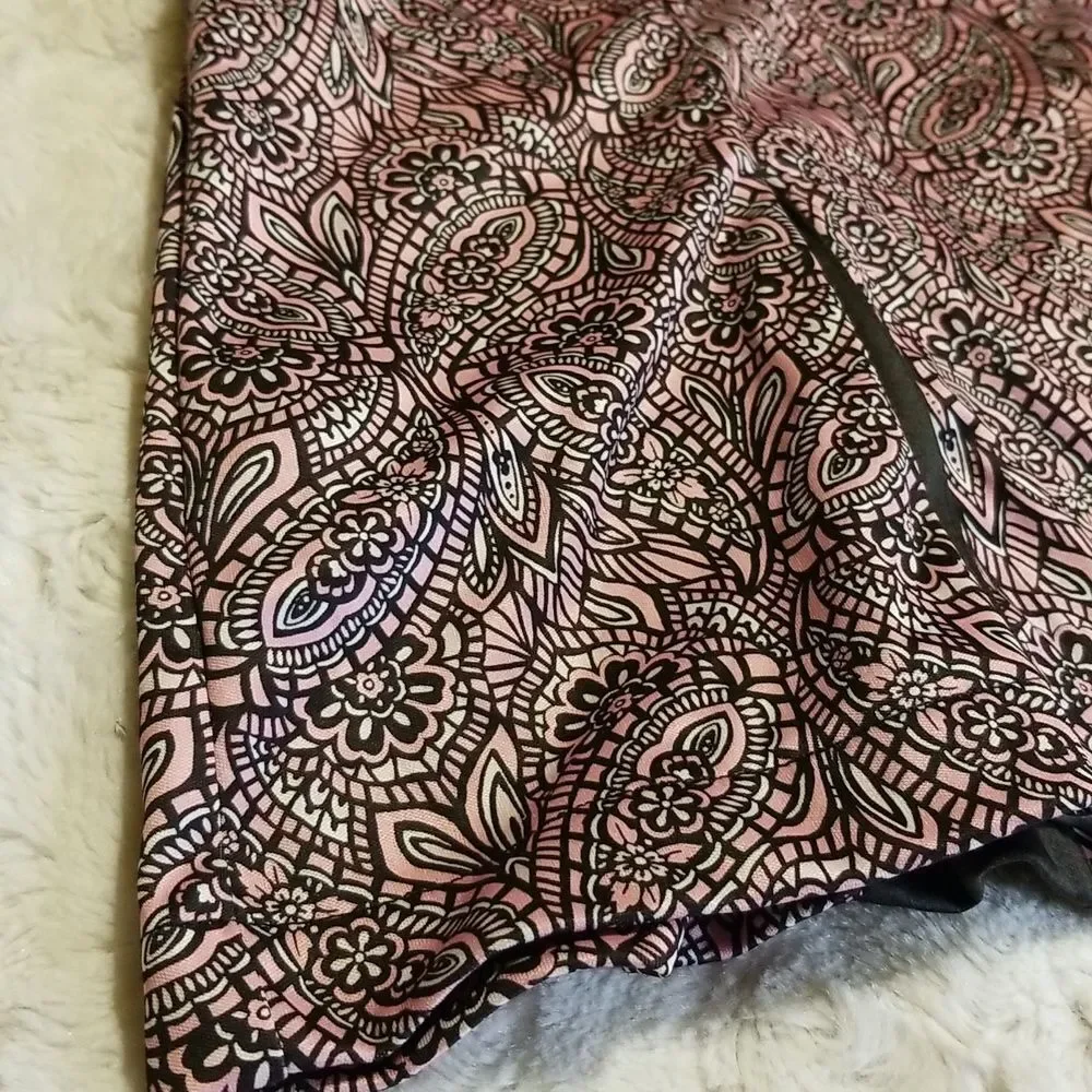 Gymshark Skort Womens Size Small Paisley Pink Black Golf Tennis